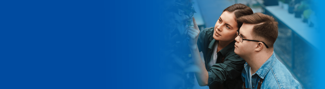 Boy with Down syndrome at a nursery