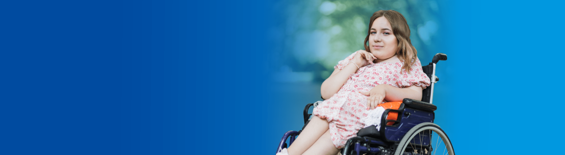 Young woman in a wheelchair